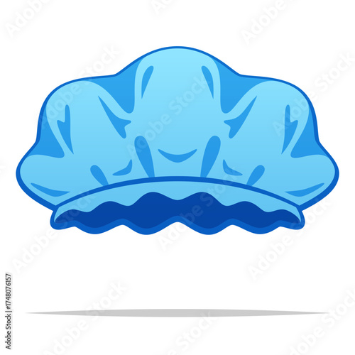 Cartoon shower cap vector isolated illustration