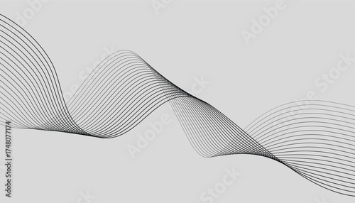Curved abstract lines. multiple wavy line. flowing wave line pattern. long wave lines. wave effect line. moving waves