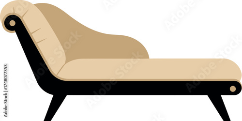 Minimalist Chaise Lounge Illustration