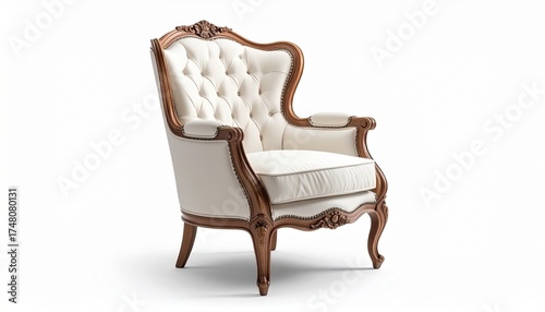 old chair isolated on white