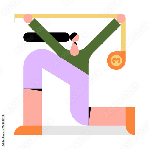 Female character taking measurements with her tape measure