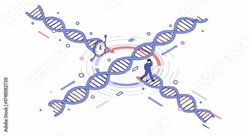 Human Genome and DNA Structure Decoding Heredity and Genetic Research