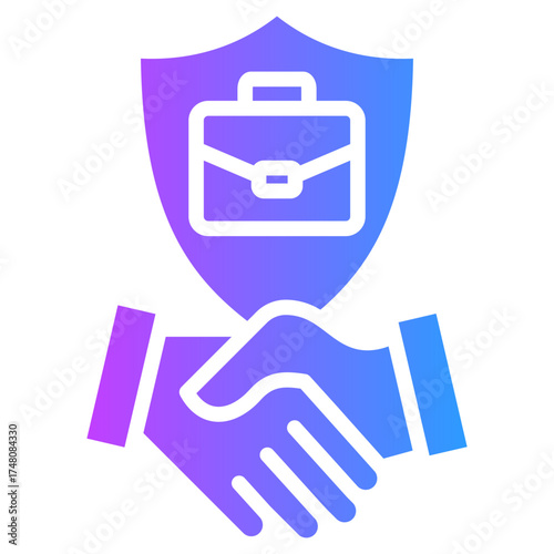 Trust Business glyph gradient icon