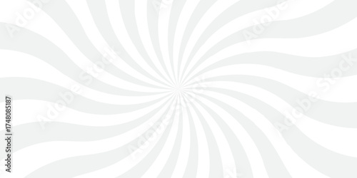 sunburst pattern white and gray design. Vintage sunrays illustration swirl line. sun beam vector banner design pop art comic burst gradient concept pattern.	
