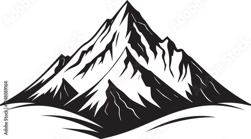 Mountain peak logo icon