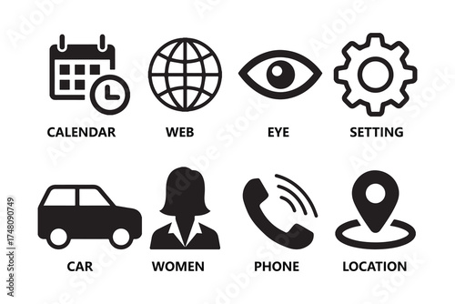 Web and Communication Icon Set Vector