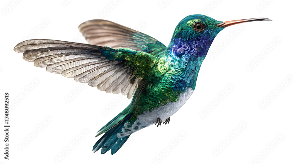 Obraz premium Delicate Hummingbird Hovering Mid-Air