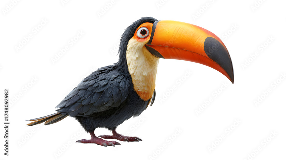 Obraz premium Friendly Tropical Bird Character