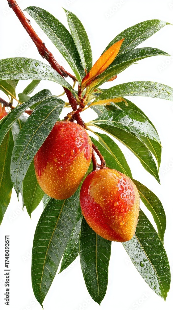 Obraz premium red apple on tree
