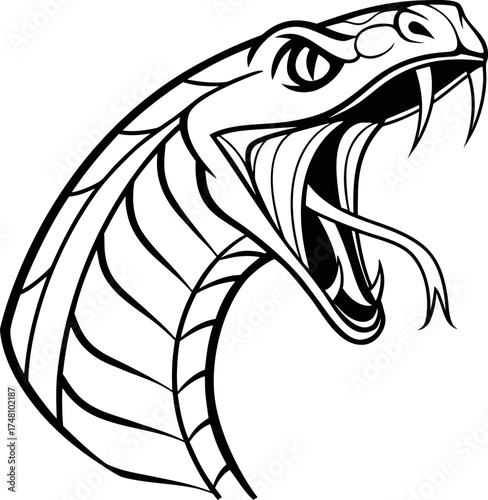 Fierce Cobra Snake Head Icon