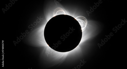A photograph of a total solar eclipse
