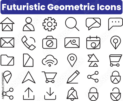 Vector illustration web line icon collection for Virtual Reality featuring sleek headsets controllers and immersive digital worlds designed with modern minimalist aesthetics