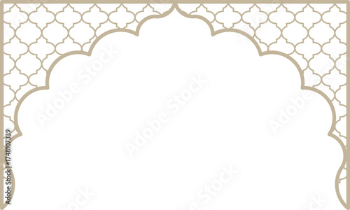 Indian Traditional Arch Frame with Jaali