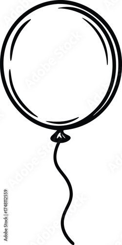 Balloon Outline Vector Clipart