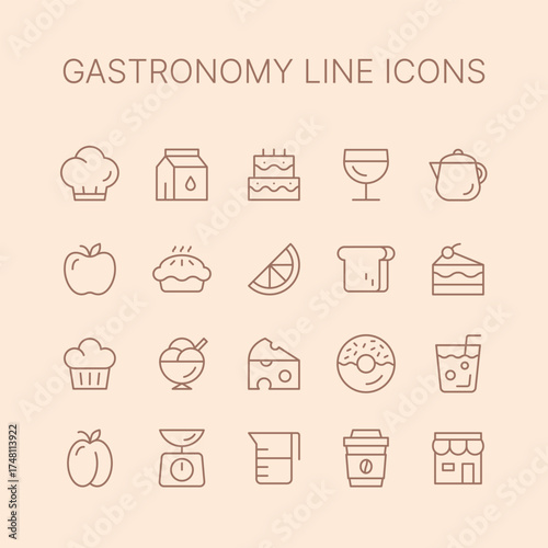 Food & Drinks. Gastronomy Line Icons