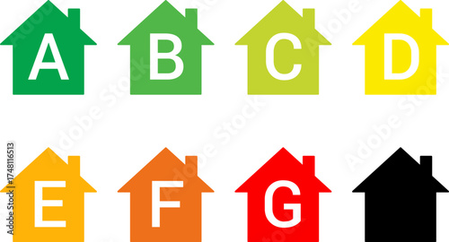 Energy-Efficient Home Design insulation icon. Energy efficiency icon, Electricity consumption, Efficiency rating sign, Sustainable living, Eco certification. Vector
