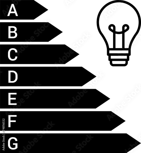 Energy-Efficient Home Design insulation icon. Energy efficiency icon, Electricity consumption, Efficiency rating sign, Sustainable living, Eco certification. Vector