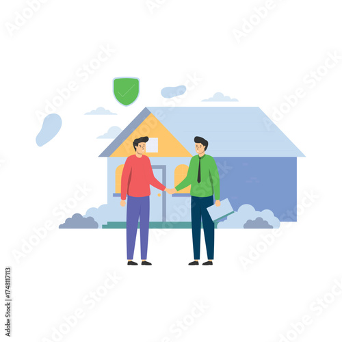 House Insurance Vector Illustration Which can easily edit or modify