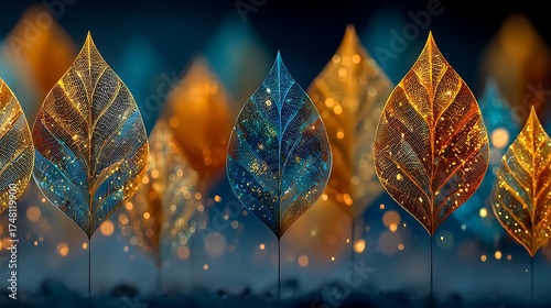 Colorful abstract foliage pattern high resolution picture