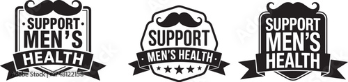 Support mens health badges and stickers for advocacy awareness month