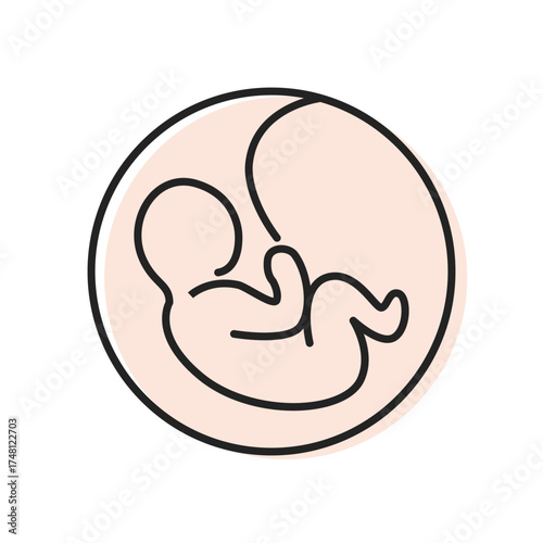 Embryo child birth icon symbol design vector
