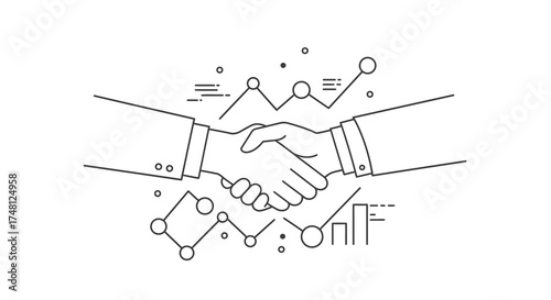 Handshake Agreement Icon Minimalist Vector Design for Business and Collaboration