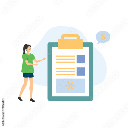 KYC Form Vector Illustration Which can easily edit or modify