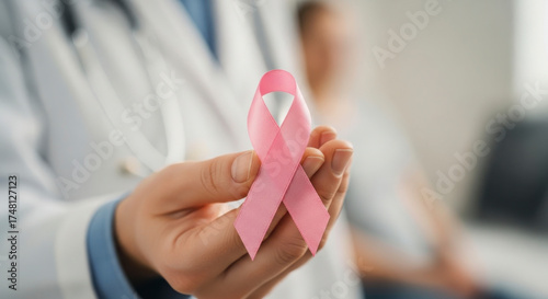 Wallpaper Mural Pink ribbon symbolizing breast cancer awareness and support Torontodigital.ca