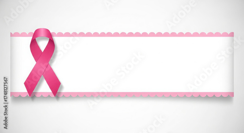 Wallpaper Mural Pink Ribbon Banner Background for Breast Cancer Awareness Torontodigital.ca