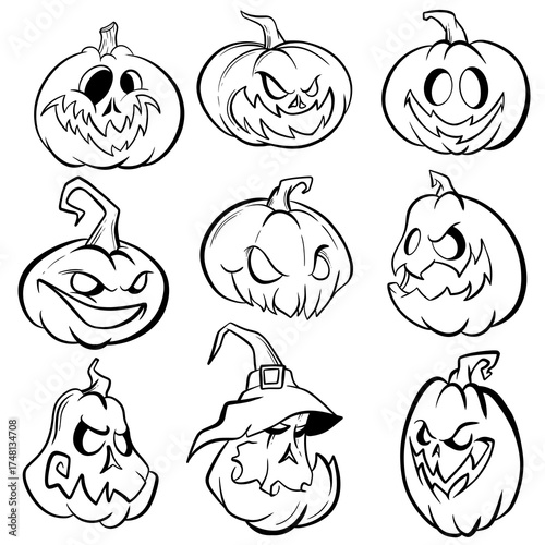 halloween pumpkin set