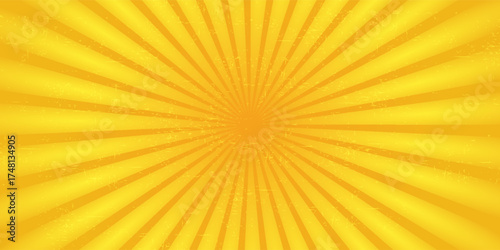 Ray sun light. Sunburst background. Radial circle line. Pattern starburst. Comic beam lines. Sun effect rays. Abstract firework. Concentration stripe. Cartoons lightning style. Vector illustration