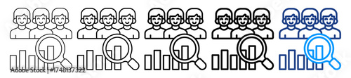 Competitor Analysis Icon Different Style Outline Collection Set