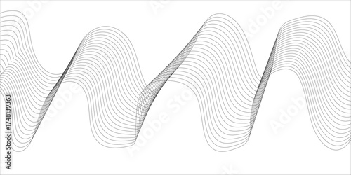 Abstract modern wave with thin, flowing lines with smooth gradient from coral gray to orange and white. smooth, curved, overlapping lines & sense of motion and fluidity. Freshness and energy.