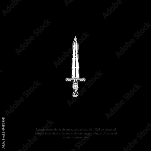 dystopian sword retro pixel art