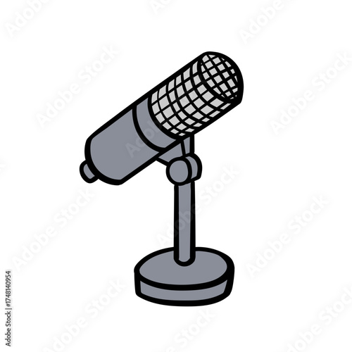 Simple Hand Drawn Studio Microphone