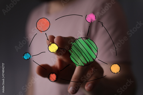 Abstract image of a hand in...