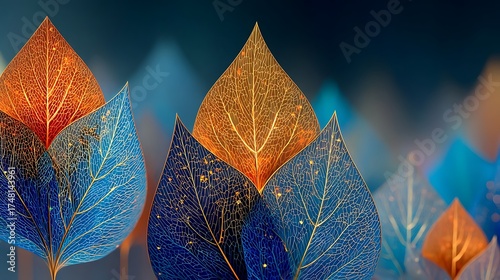 Modern abstract leaf design high resolution picture
