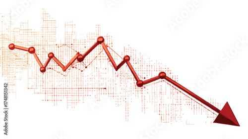 Economic Activity Impact of Falling Interest Rates Vector Illustration