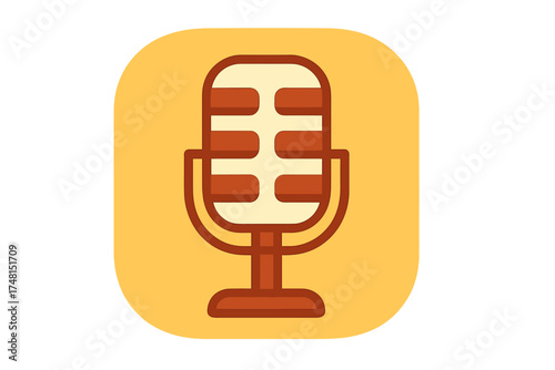 Retro style studio microphone for podcasting broadcasting and professional audio recording