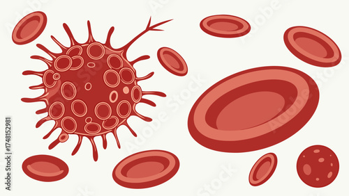 Blood cell illustration medical healthcare biology science red blood cells platelet graphic diagram anatomy vector illustration medical illustration healthcare illustration biology.