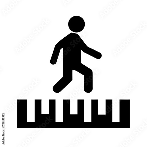 Pedestrian crossing sign for safety awareness