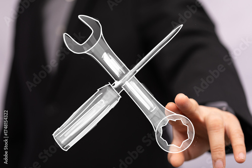 Image of a businessman hold...