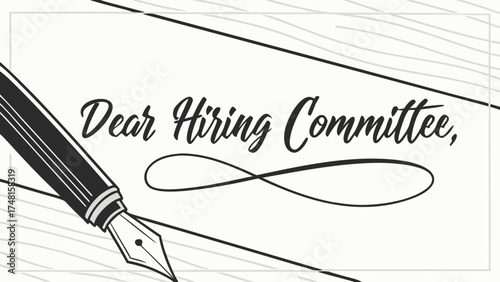 Application Letter Job Application Hiring Process Fountain Pen Stationery Business Correspondence Employment Recruitment Writing Calligraphy Letterhead Job Search Career Opportunity.