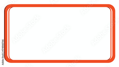 Professional Orange Empty Picture Frame Mockup for Photo Display