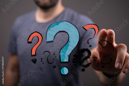 Stock photo of a man intera...