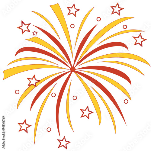 Firework Icons  – Colorful Festival Celebration Vector Illustration