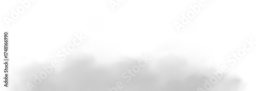 White cloud and smoke explosion with steam and mist elements for pollution or nature-themed abstract vector illustration on transparent background.