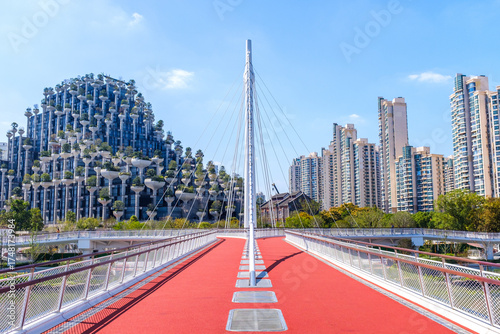 Photography Baihe Bridge and 1000 trees Shopping Mall in Putuo District, Shanghai