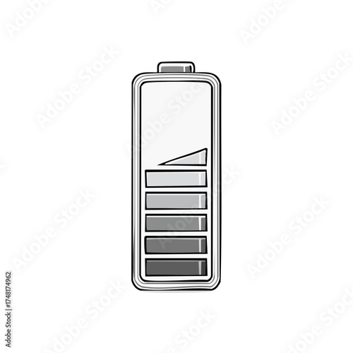 Low battery graphic, low charge indicator, low power, device energy level is not enough
