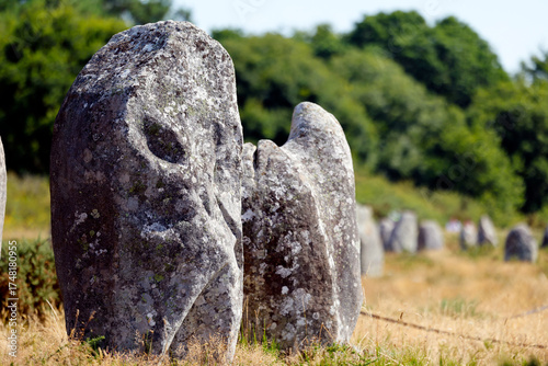 Tableau sur toile Carnac is famous as the site of more than 10000  Neolithic standing stones, also known as menhirs
